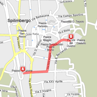 Mappa del percorso dalla Stazione